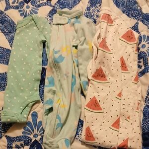 Hurley, Carter's, And Sugar House Baby Onesie, Pajamas Newborn Girl
